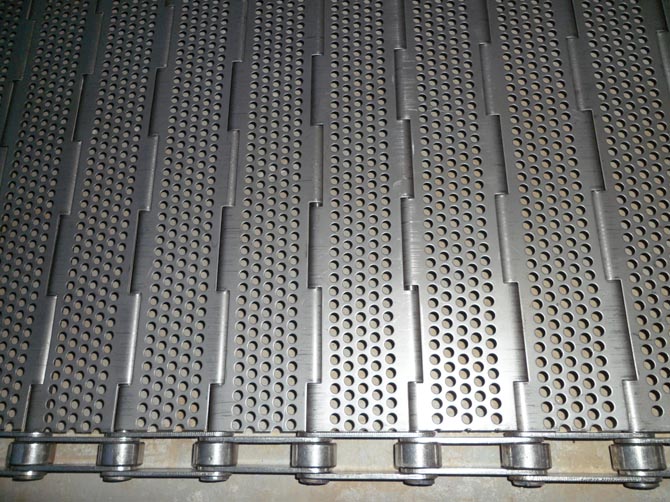 不锈钢打孔链板输送带